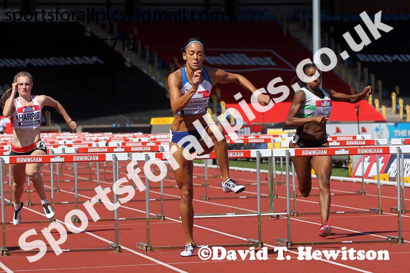 Womens 100 metres hurdles, 2019 Muller British Championships, Alexander Stadium, Birmingham. Photo: David T. Hewitson/Sports for All Pics